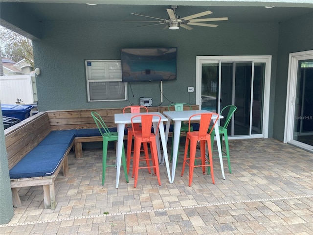 view of patio / terrace with ceiling fan