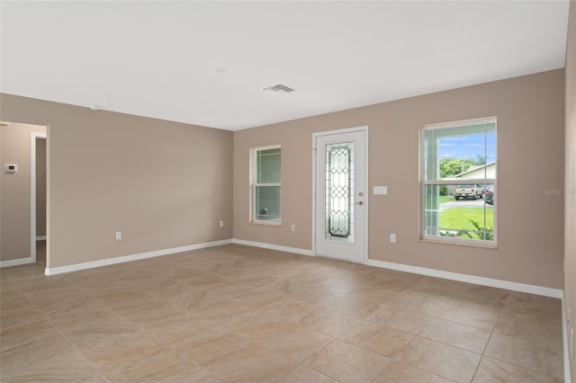 view of tiled foyer