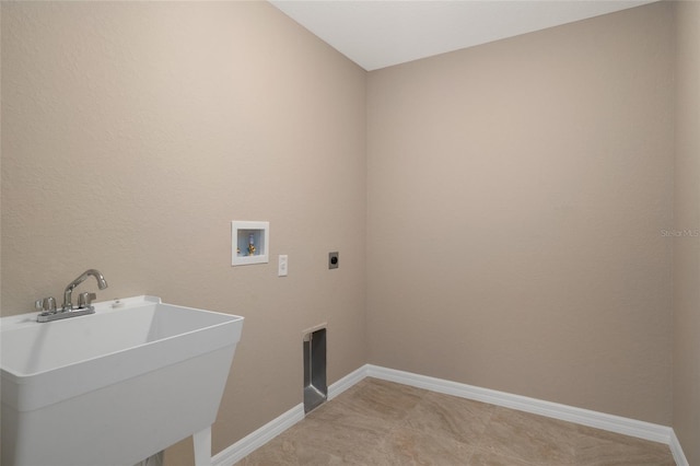 8249 N Creek Way, Citrus Springs, FL 34434 - laundry area with electric dryer hookup, washer hookup, and light colored carpet