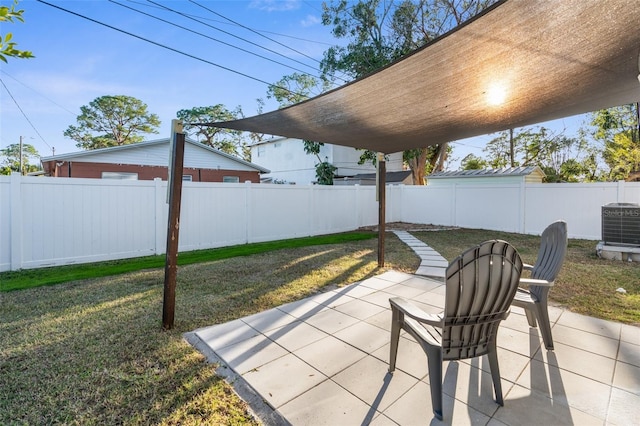 view of patio / terrace with central AC unit