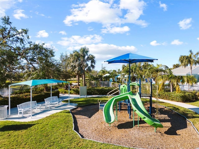 view of jungle gym