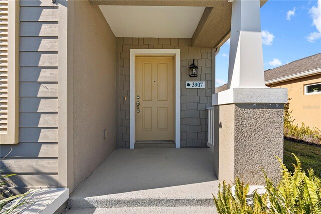 view of doorway to property