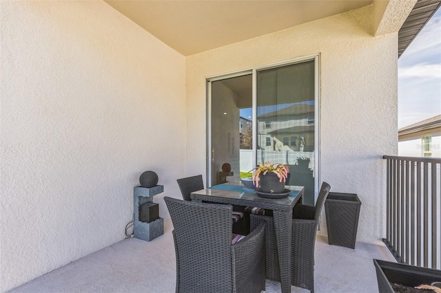 view of patio / terrace featuring a balcony