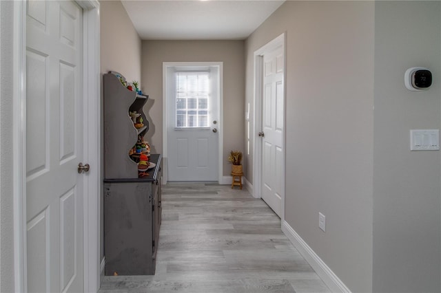 entryway featuring light hardwood / wood-style floors