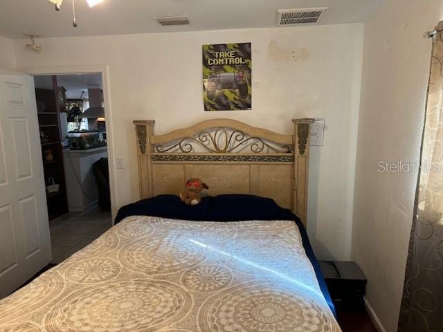 view of tiled bedroom