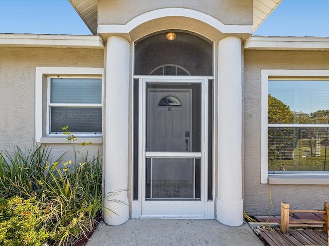 view of doorway to property