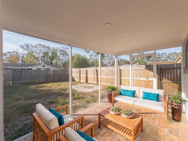 view of sunroom