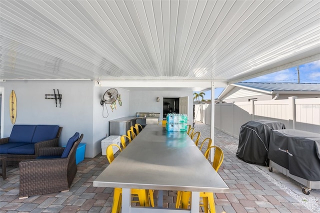 view of dining area