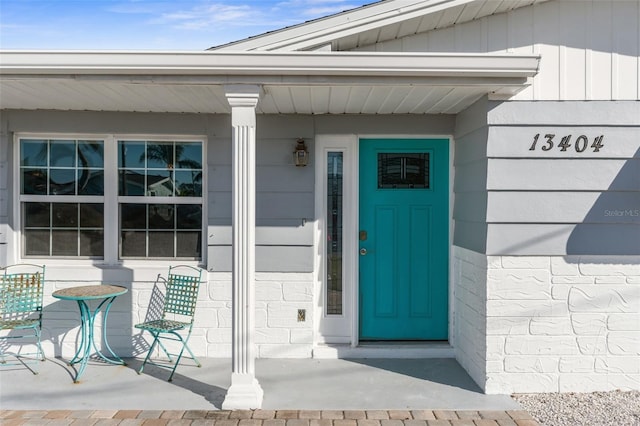 view of doorway to property