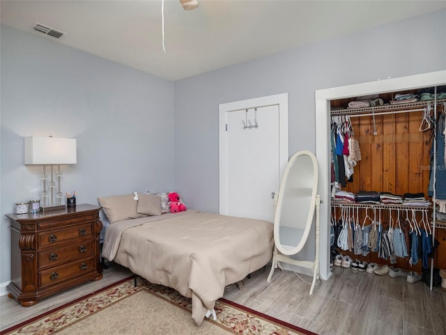 bedroom featuring wood-type flooring