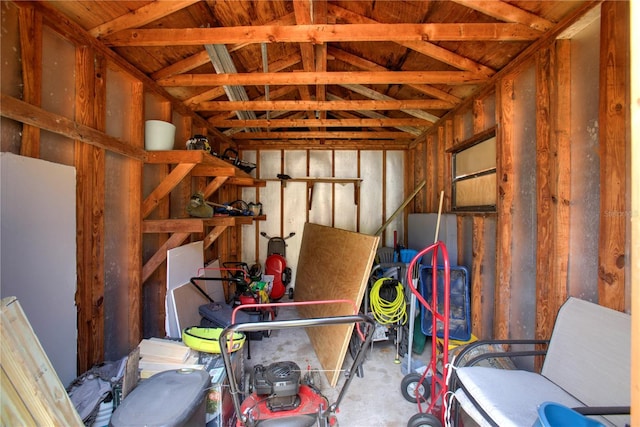 view of storage room