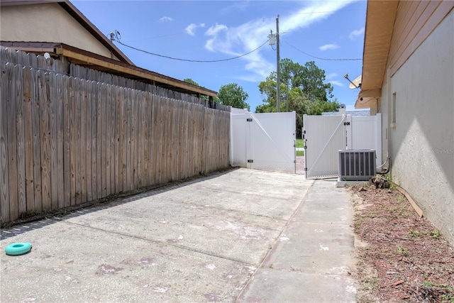 view of patio with central air condition unit