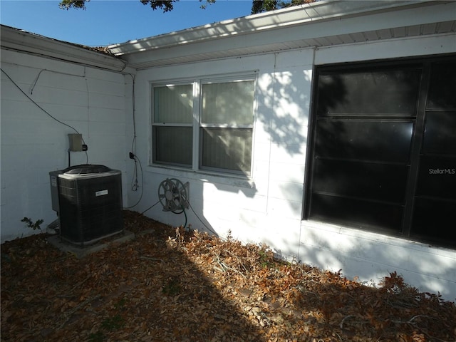 view of home's exterior featuring cooling unit