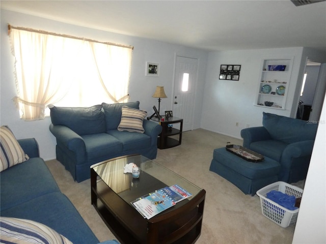 view of carpeted living room