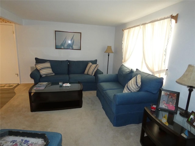 view of carpeted living room