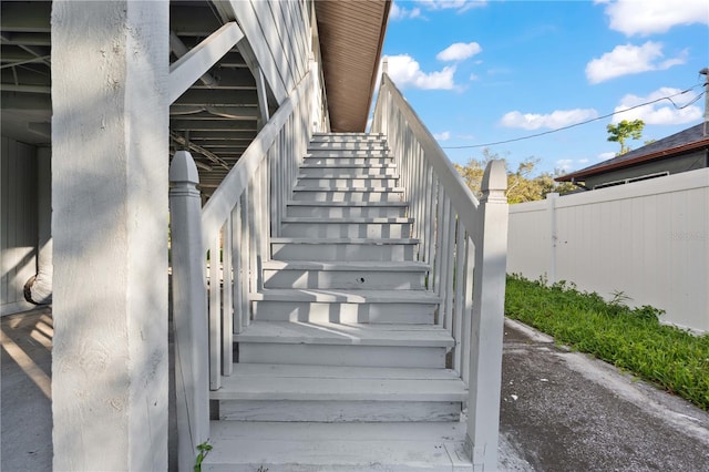 view of stairs