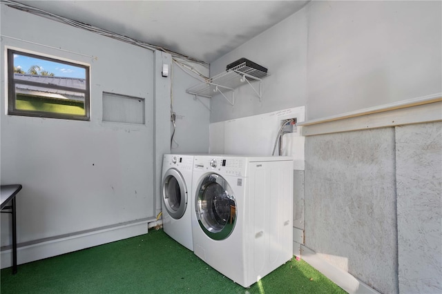 1244 31st Ave E, Bradenton, FL 34208 - laundry room featuring separate washer and dryer and carpet flooring