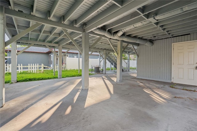 view of patio with a carport