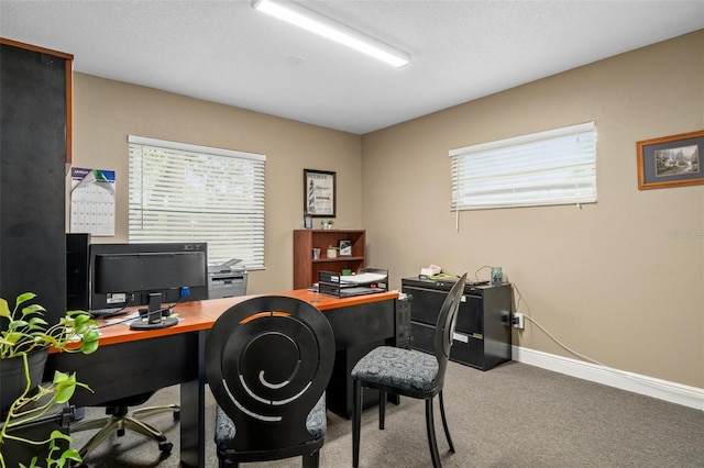 view of carpeted office