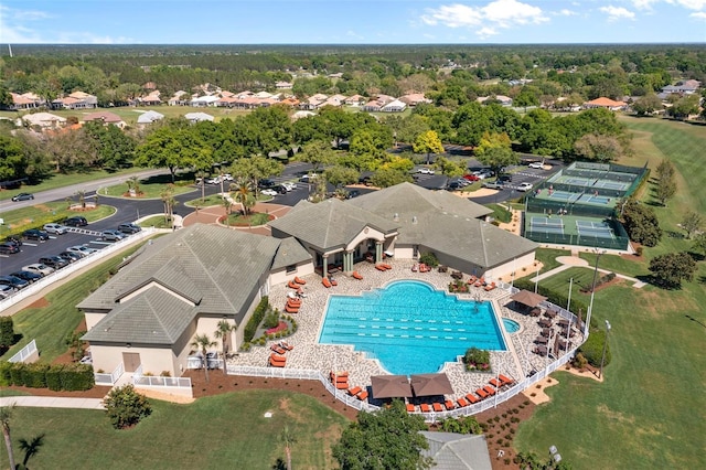 birds eye view of property