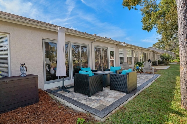 view of patio / terrace featuring an outdoor hangout area