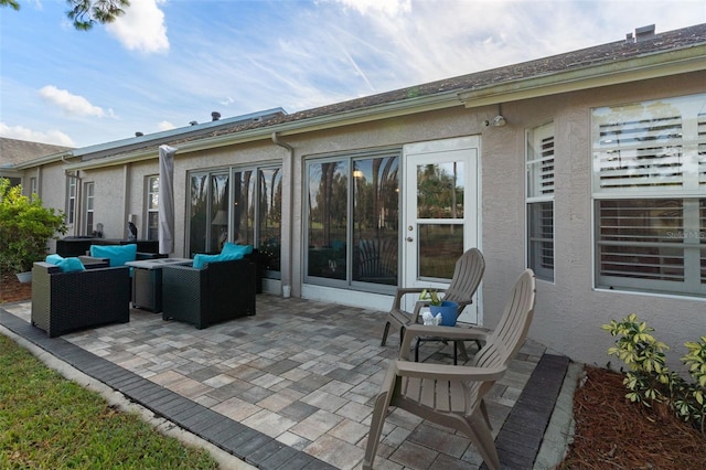 view of patio with outdoor lounge area