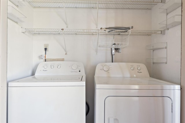 laundry area featuring separate washer and dryer