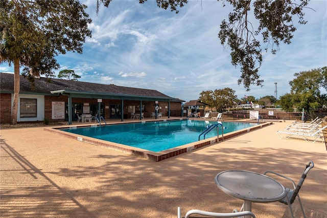 view of pool with a patio area