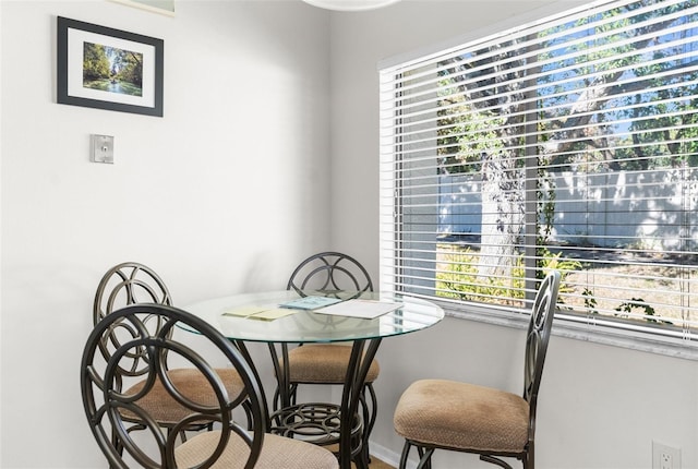 view of dining space