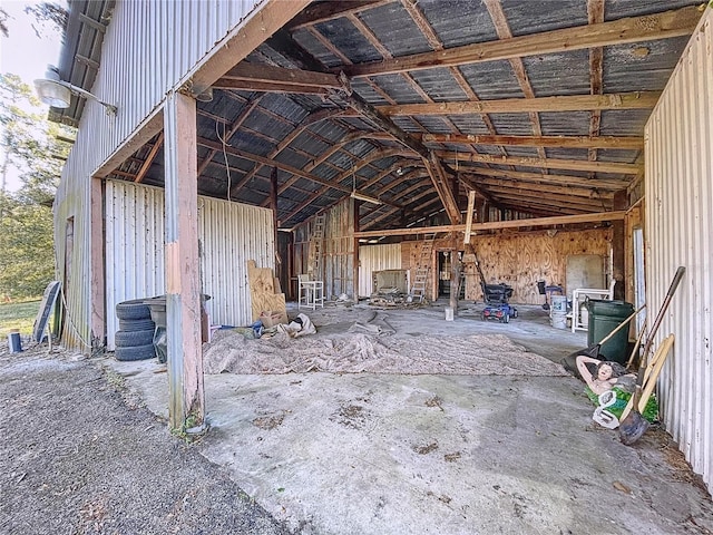 miscellaneous room with vaulted ceiling