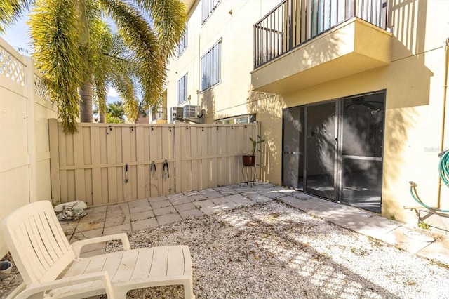 view of patio / terrace featuring a balcony