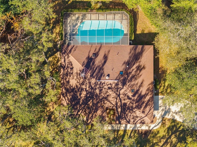 7443 Oak Tree Ln, Spring Hill, FL 34607 - aerial view of property and surrounding area featuring a pool area