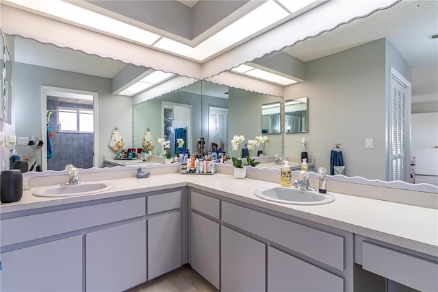 bathroom featuring hardwood / wood-style floors, vanity, toilet, and walk in shower