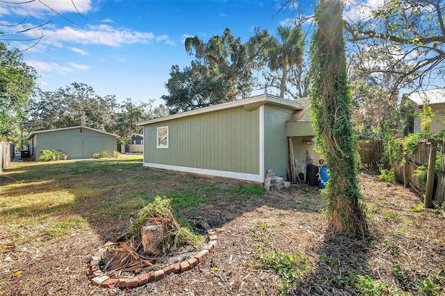 view of home's exterior featuring a yard