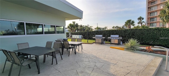 view of patio / terrace featuring a grill