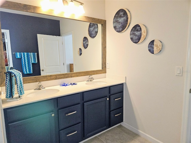 bathroom featuring tile patterned floors and vanity