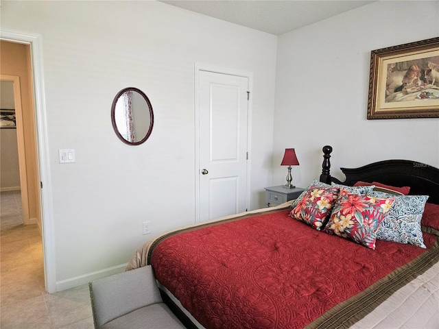 bedroom with baseboards