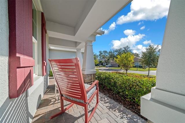 balcony with covered porch