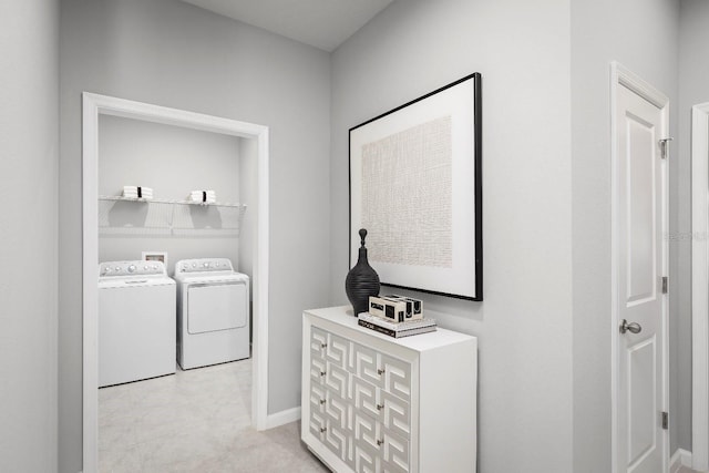 laundry area featuring washer and dryer