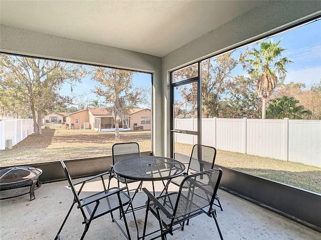 view of sunroom / solarium