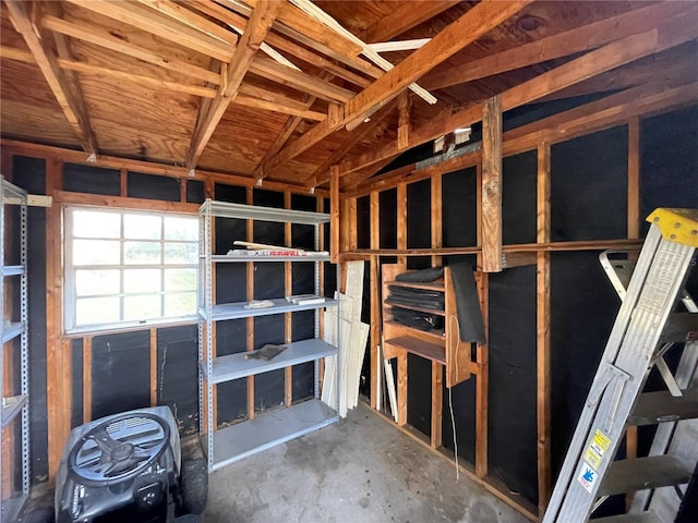 view of storage room