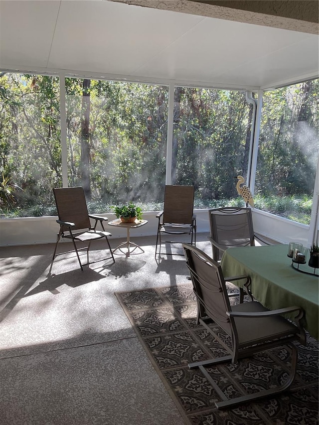 view of sunroom / solarium