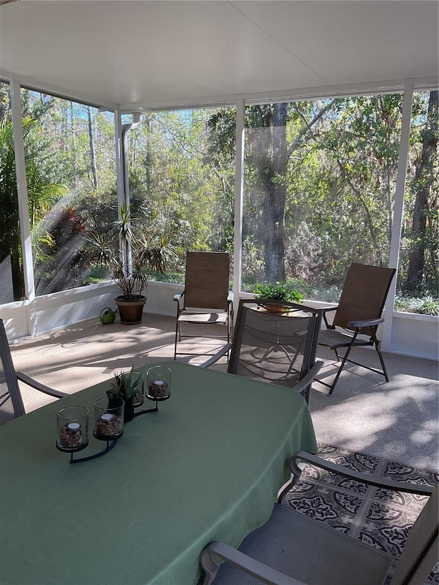 view of sunroom / solarium