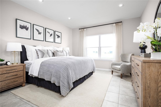 view of tiled bedroom