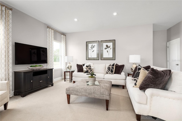 view of carpeted living room