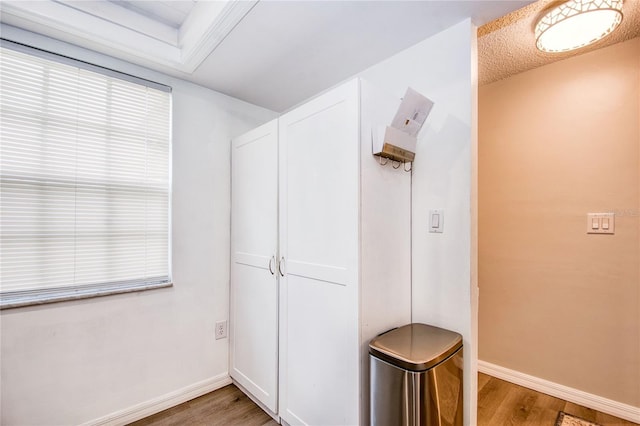 interior space with hardwood / wood-style flooring