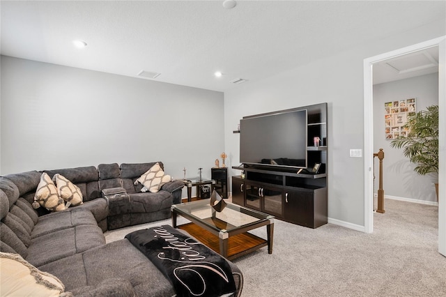 view of carpeted living room