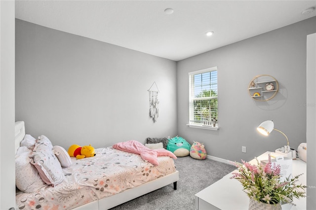 view of carpeted bedroom