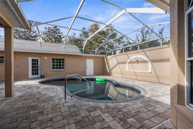 14101 Andrew Scott Rd, Spring Hill, FL 34609 - outdoor pool featuring a patio, a lanai, and a jacuzzi