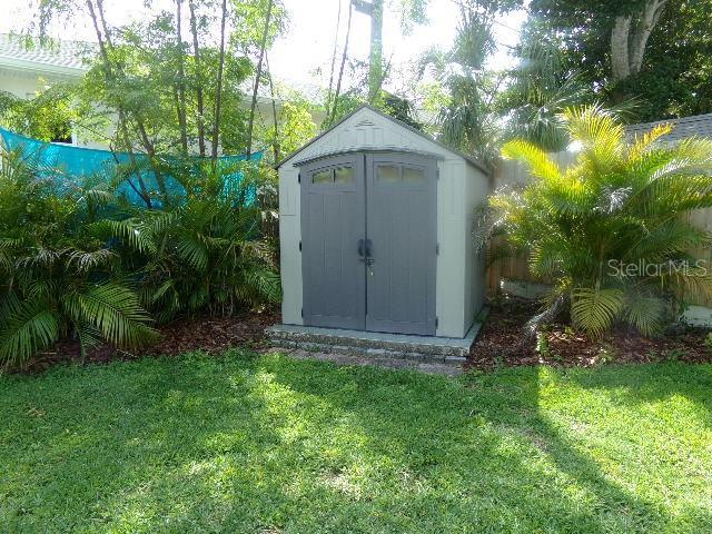 view of shed